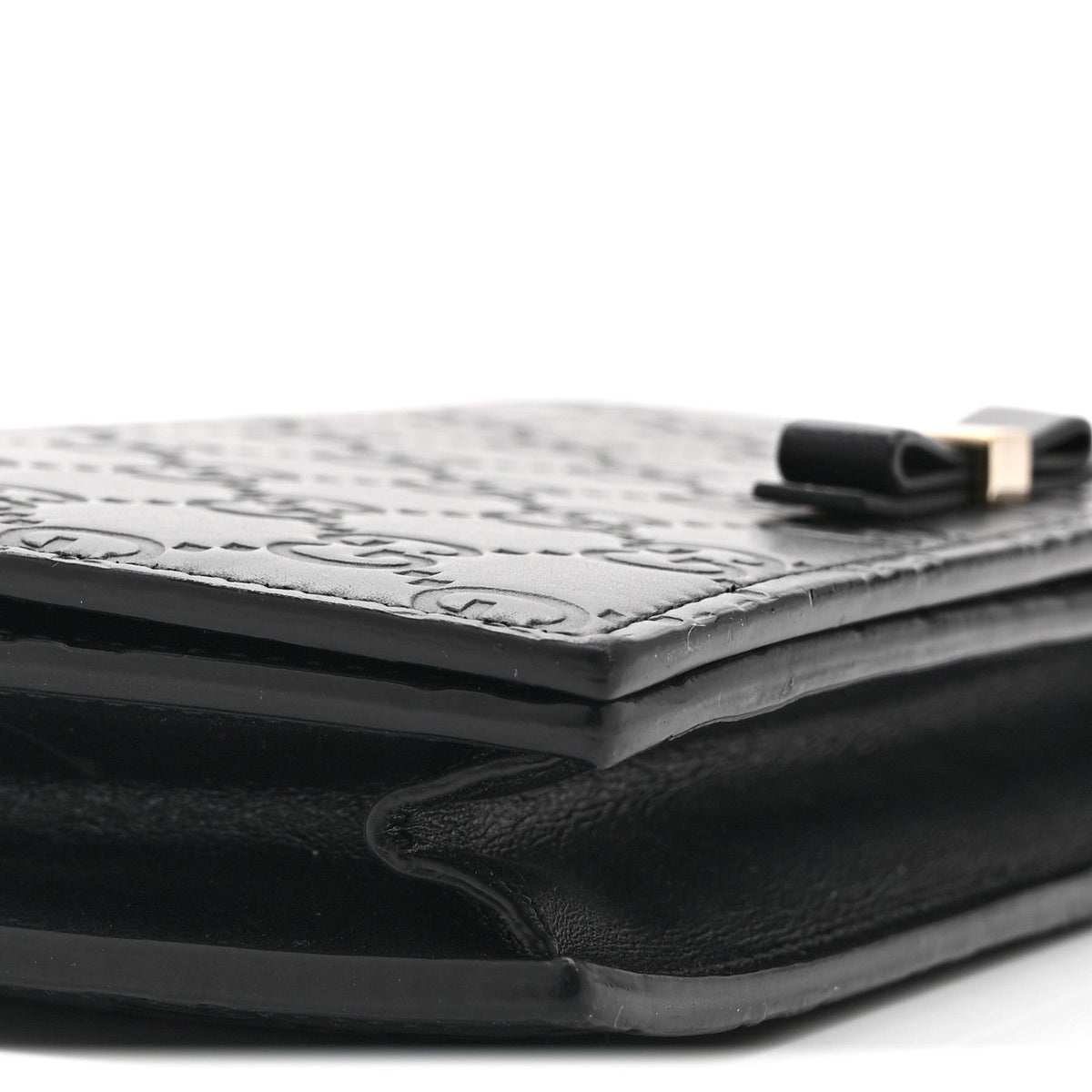Guccissima Signature Bowy Chain Wallet Black