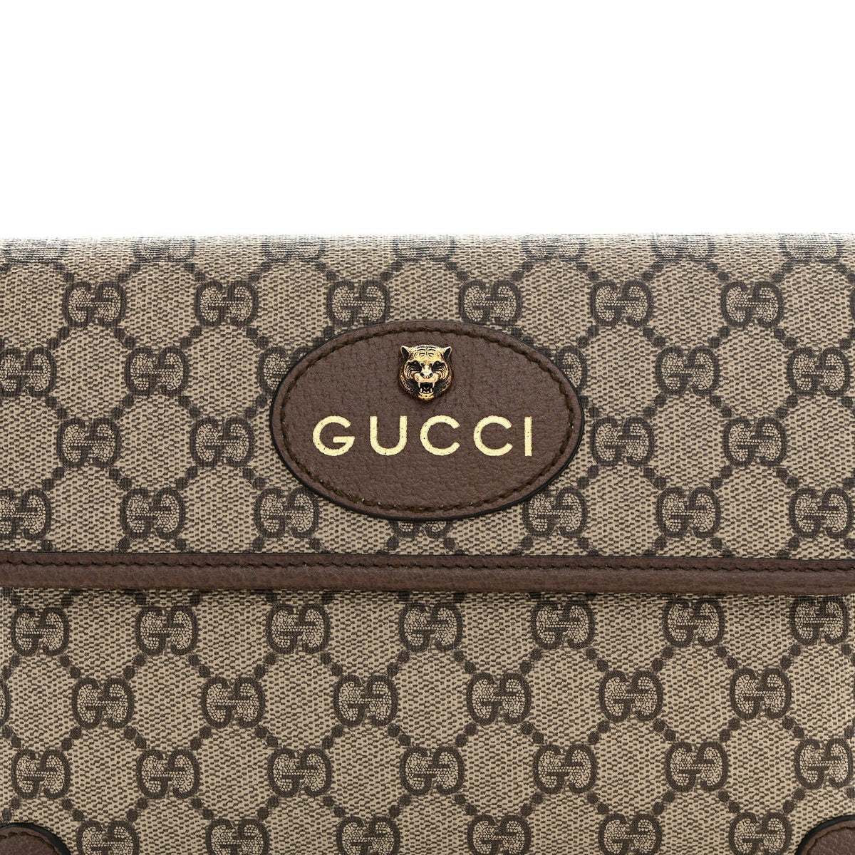GG Supreme Monogram Neo Vintage Web Belt Bag Brown