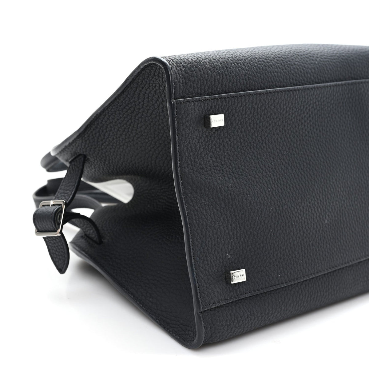 Grained Calfskin Soft Margaux 10 Bag Black
