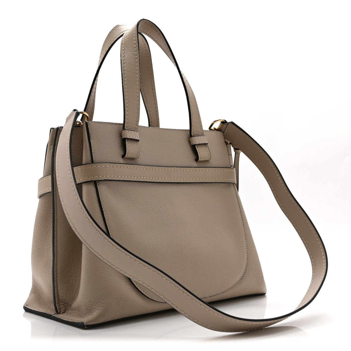Calfskin Mini Gate Tote Light Oat
