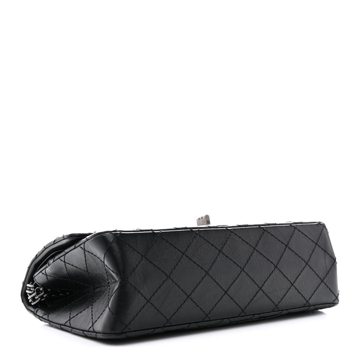 Aged Calfskin Quilted 2.55 Reissue 225 Flap Black