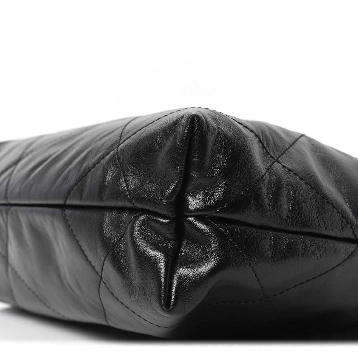 Shiny Calfskin Quilted Small Chanel 22 Black