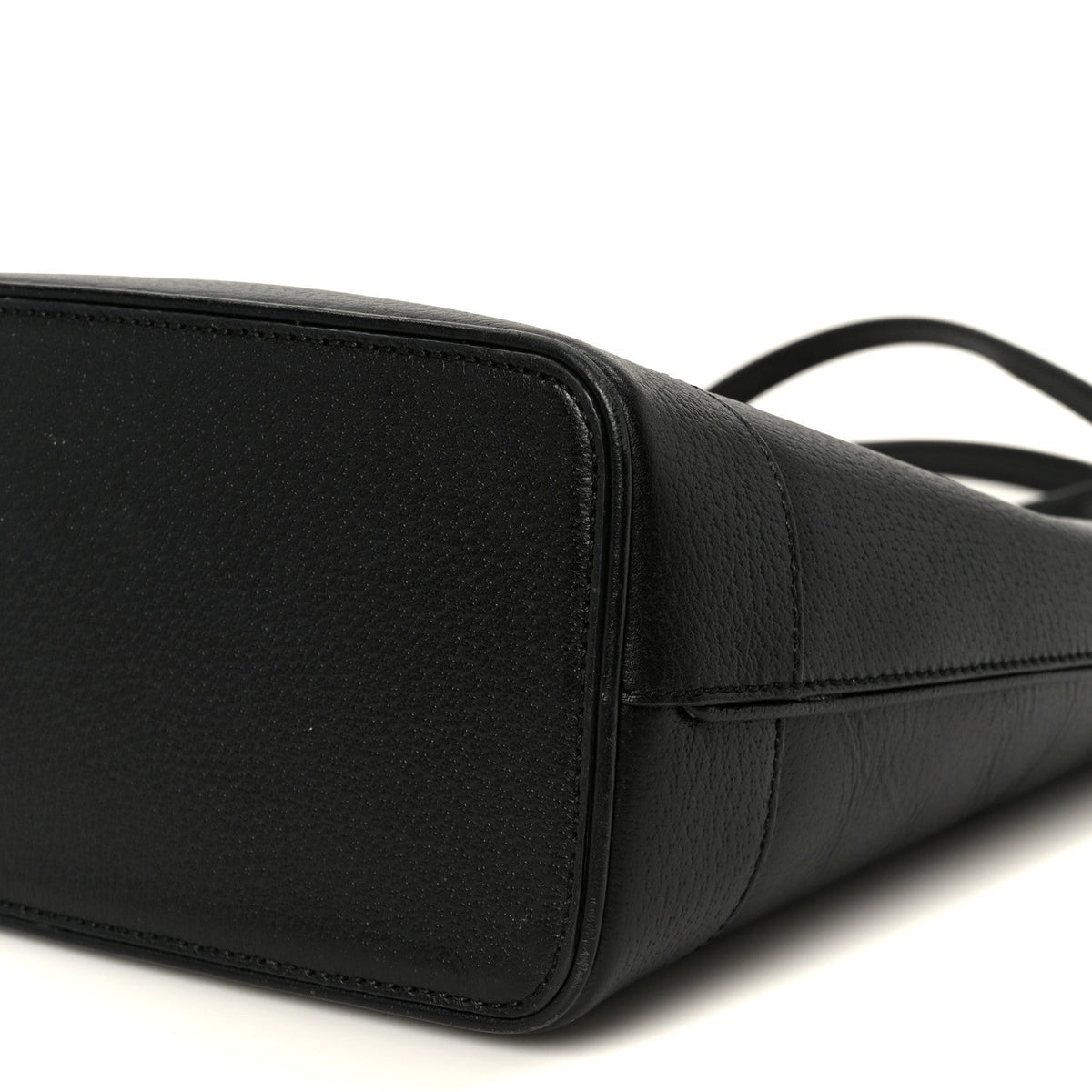 Textured Dollar Calfskin Small Ophidia Shoulder Tote Bag Black