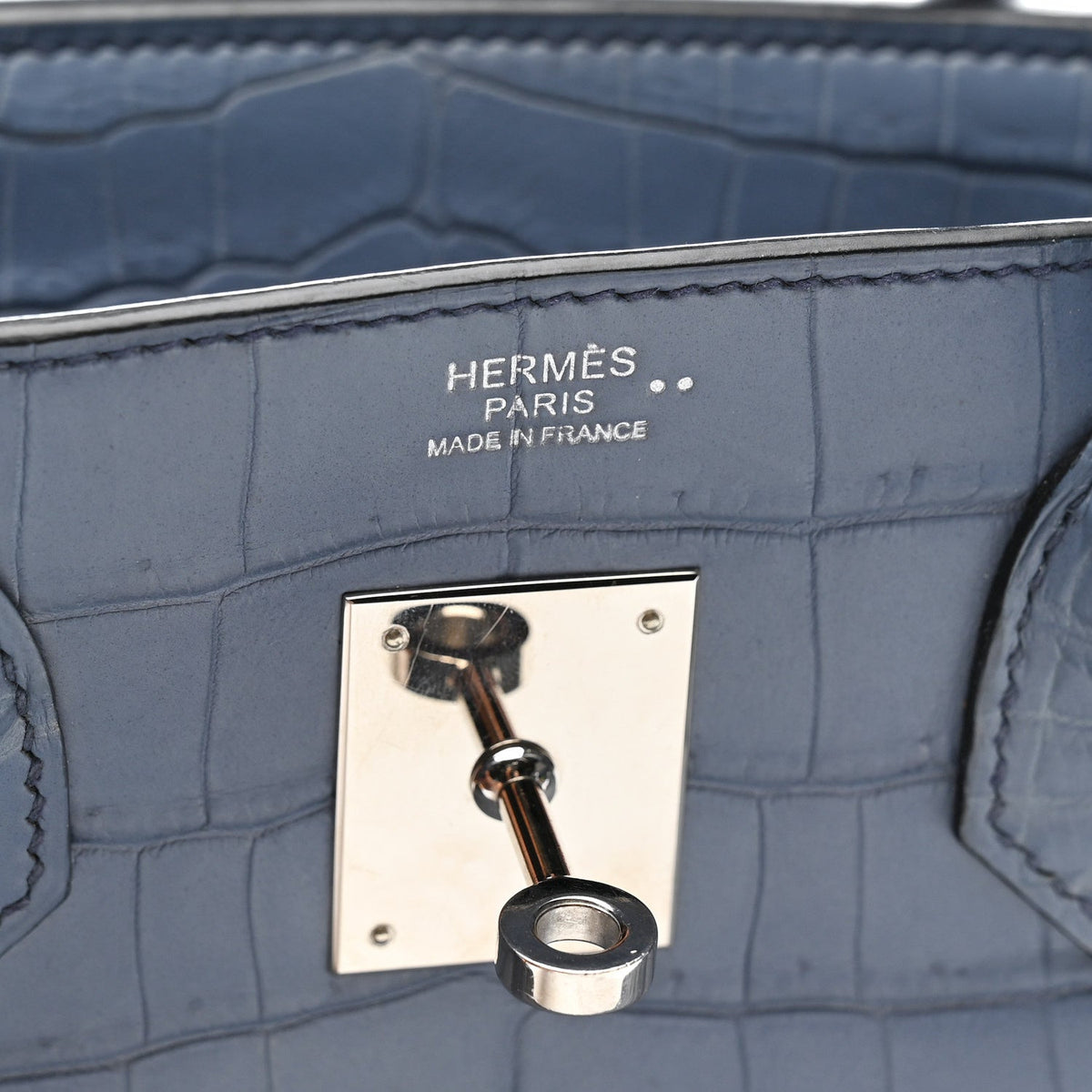 Matte Porosus Crocodile Birkin 30 Bleu Brighton