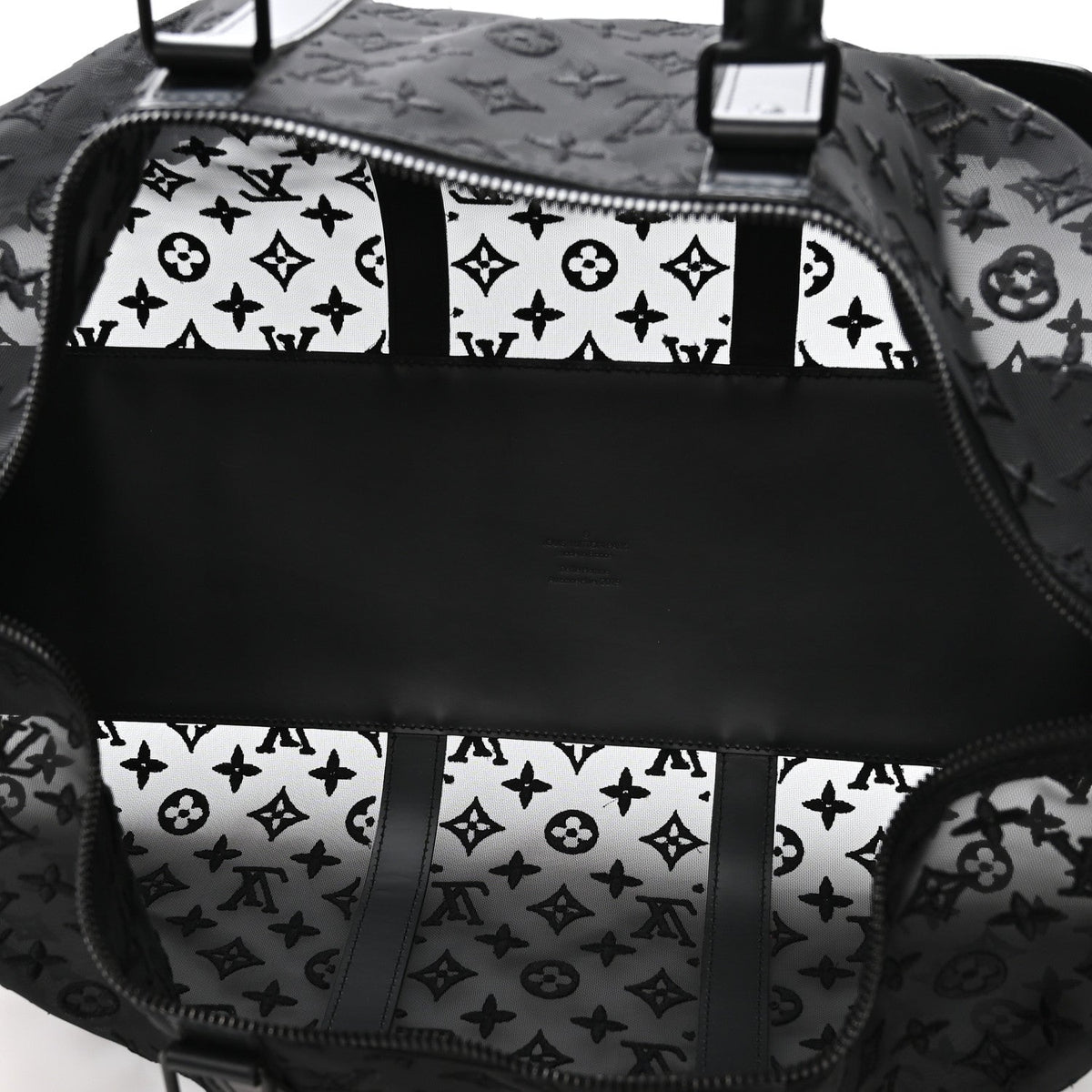 Monogram See Through Keepall Bandouliere 50 Black