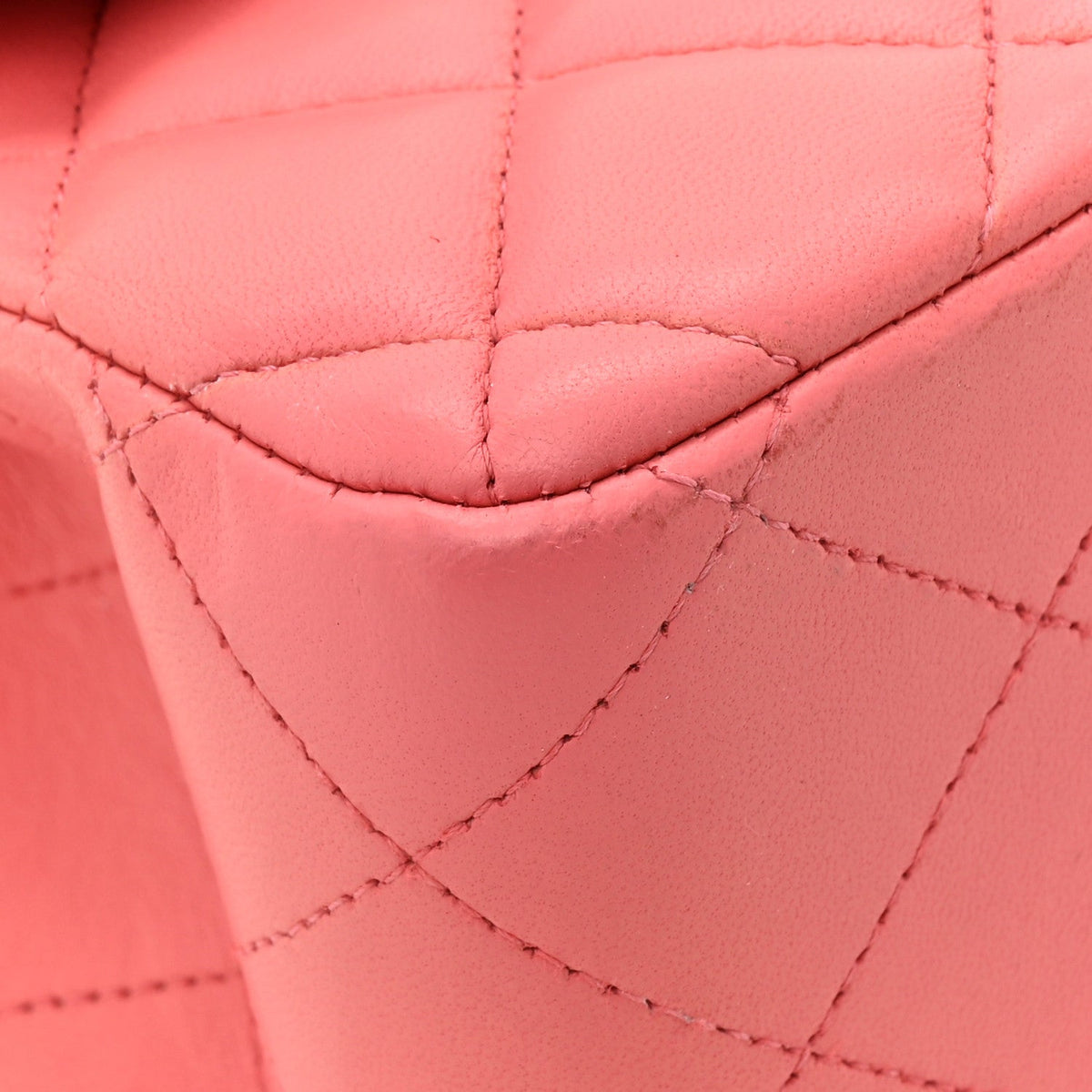 Lambskin Quilted Jumbo Double Flap Pink