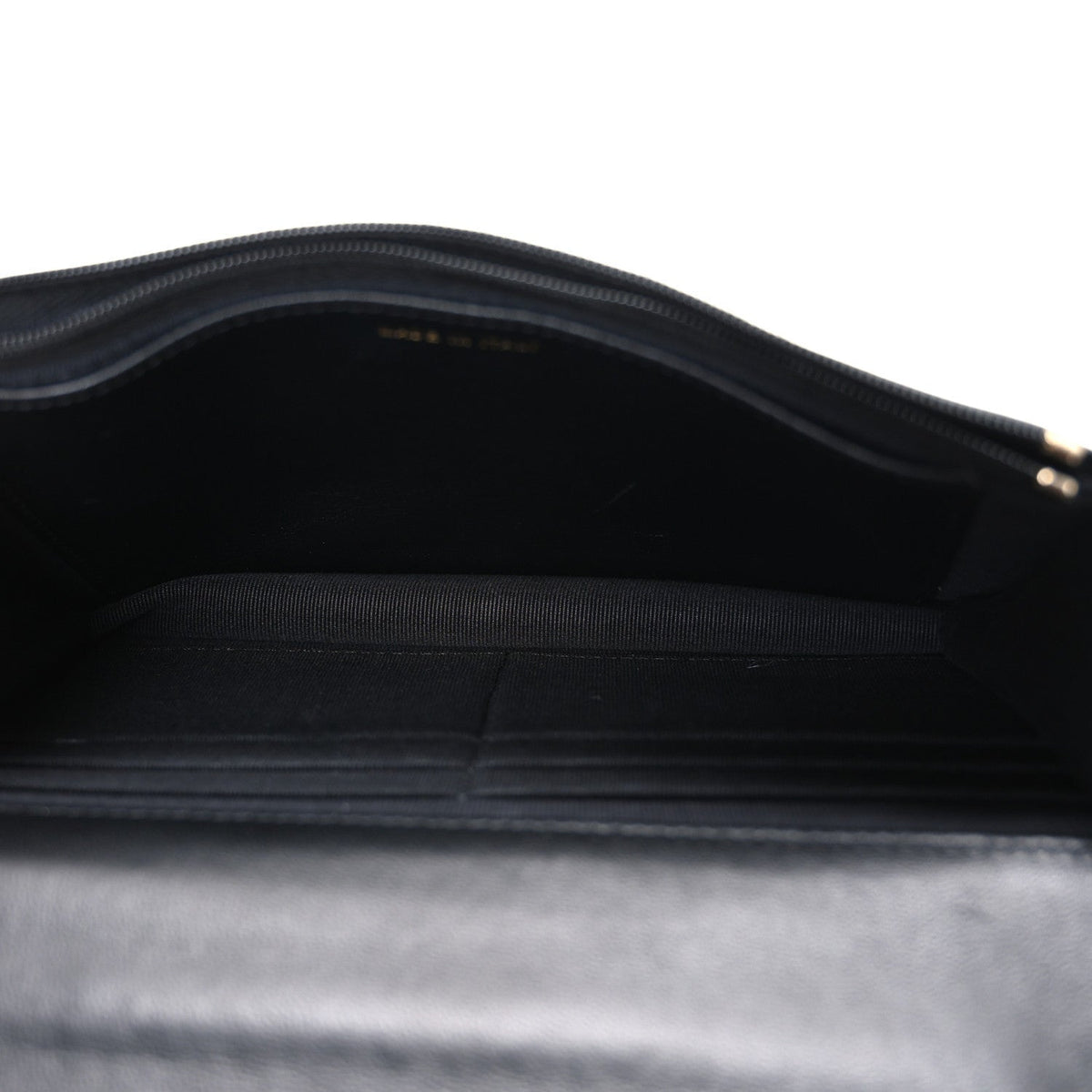Lambskin Quilted Lion Motif Wallet On Chain WOC Black