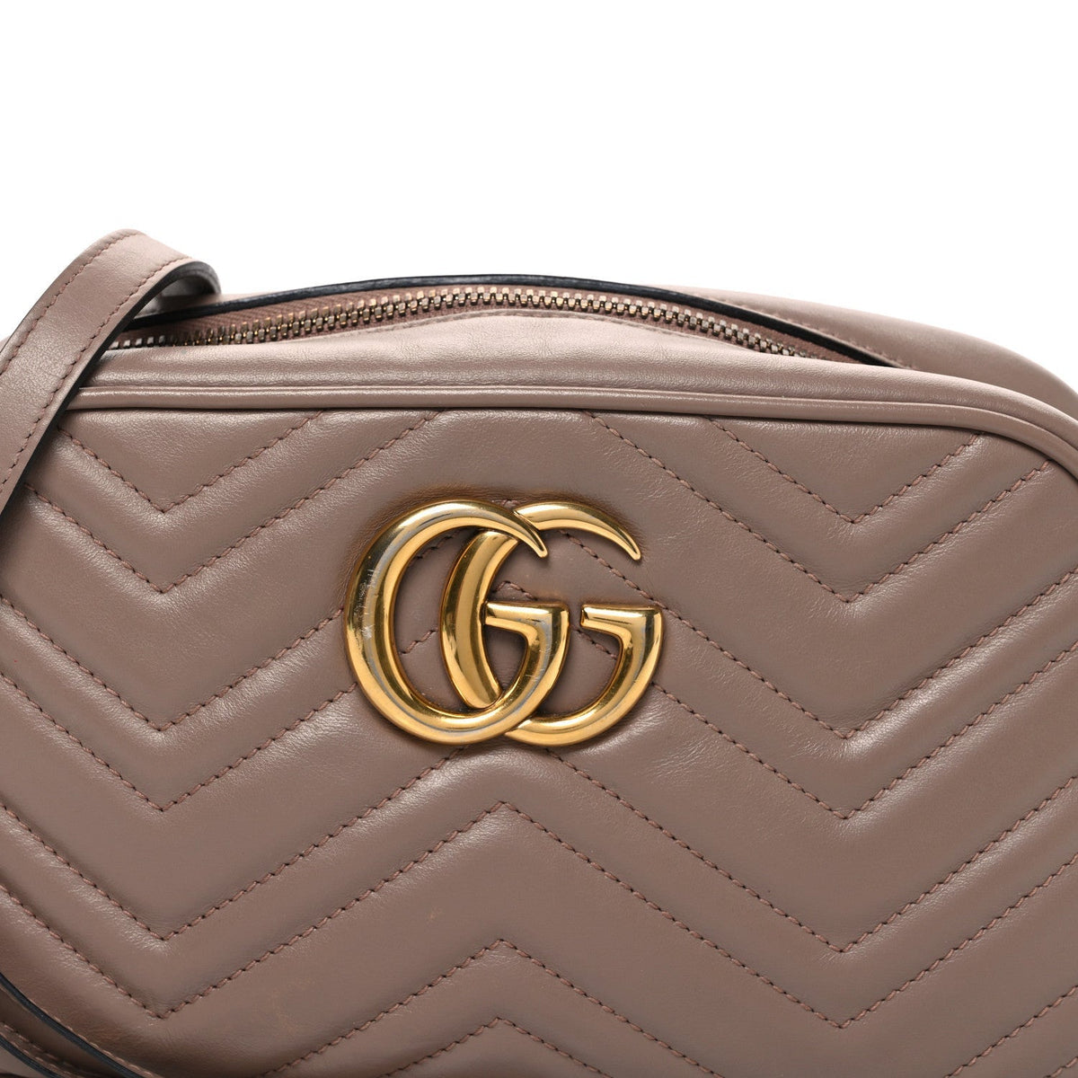 Calfskin Matelasse Small GG Marmont Chain Shoulder Bag Porcelain Rose