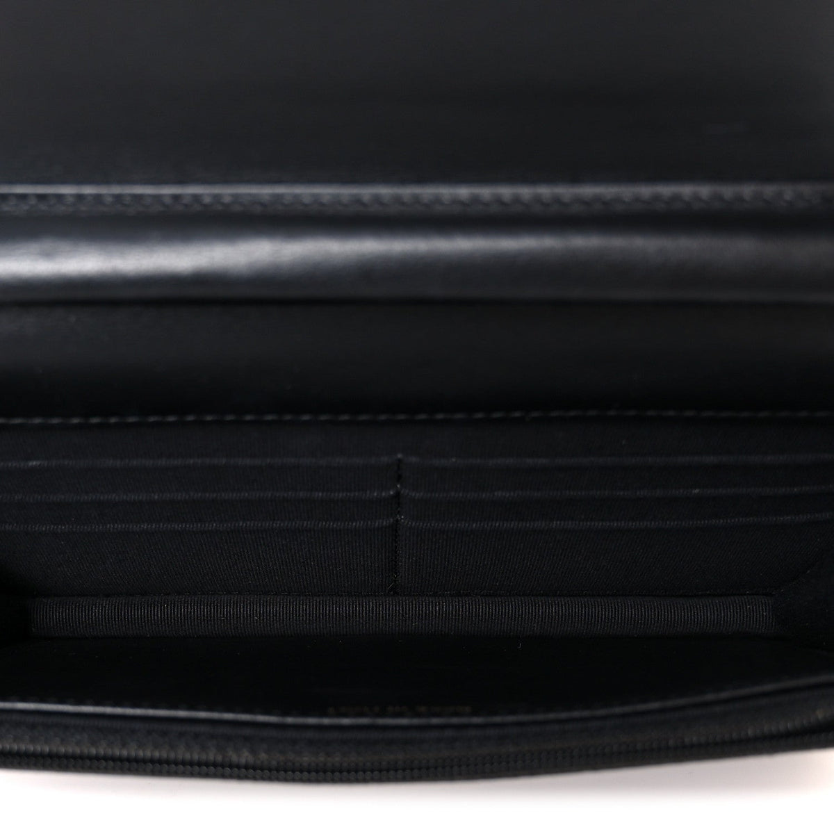 Caviar Quilted Boy Wallet On Chain WOC Black