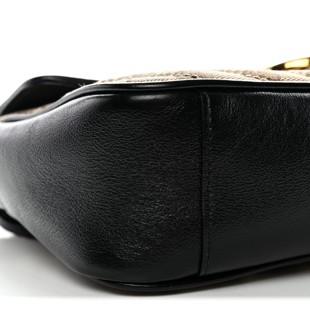 Monogram Matelasse Diagonal Small GG Marmont Shoulder Bag Beige Black
