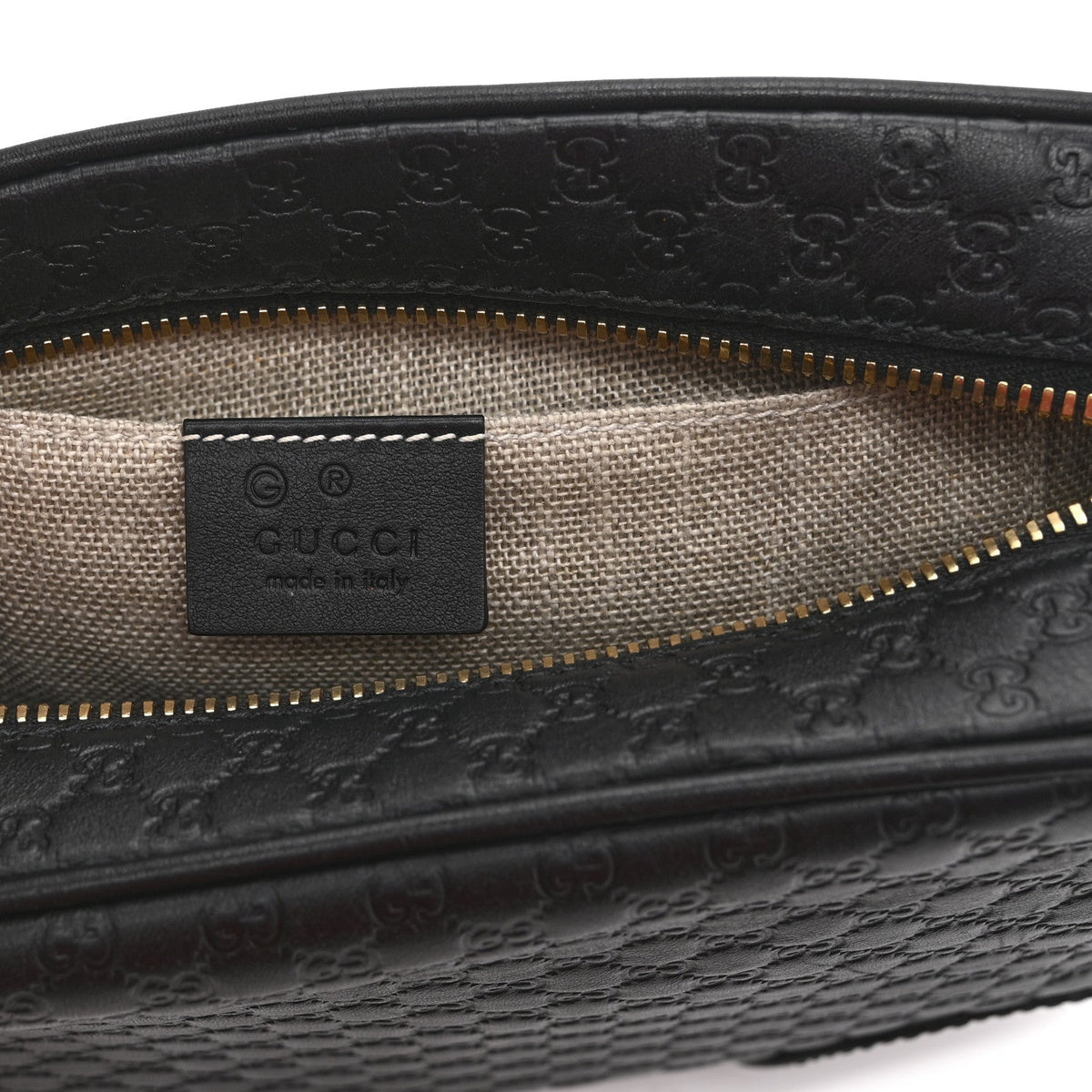 Microguccissima Mini Bree Messenger Bag Black