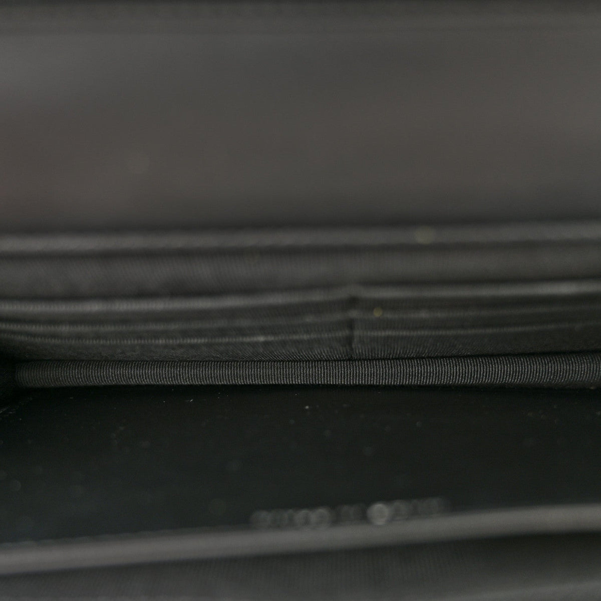 Patent Calfskin Quilted Reissue Wallet On Chain WOC So Black