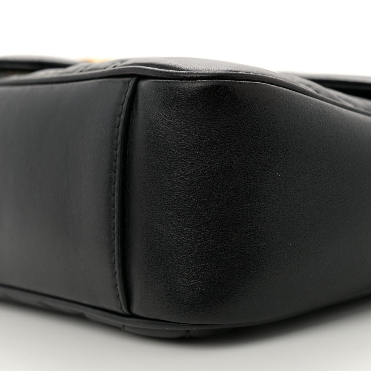 Calfskin Matelasse Small GG Marmont Shoulder Bag Black