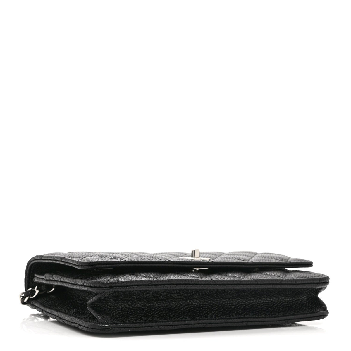 Caviar Quilted CC Turnlock Wallet On Chain WOC Black