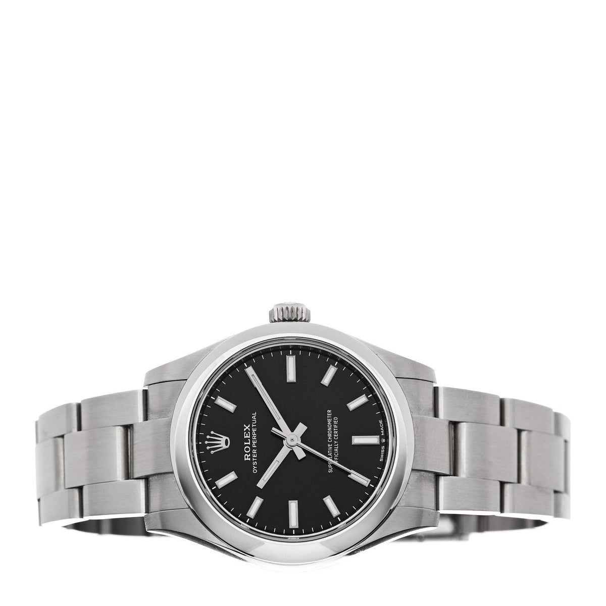 Stainless Steel 31mm Oyster Perpetual Watch Bright Black 277200