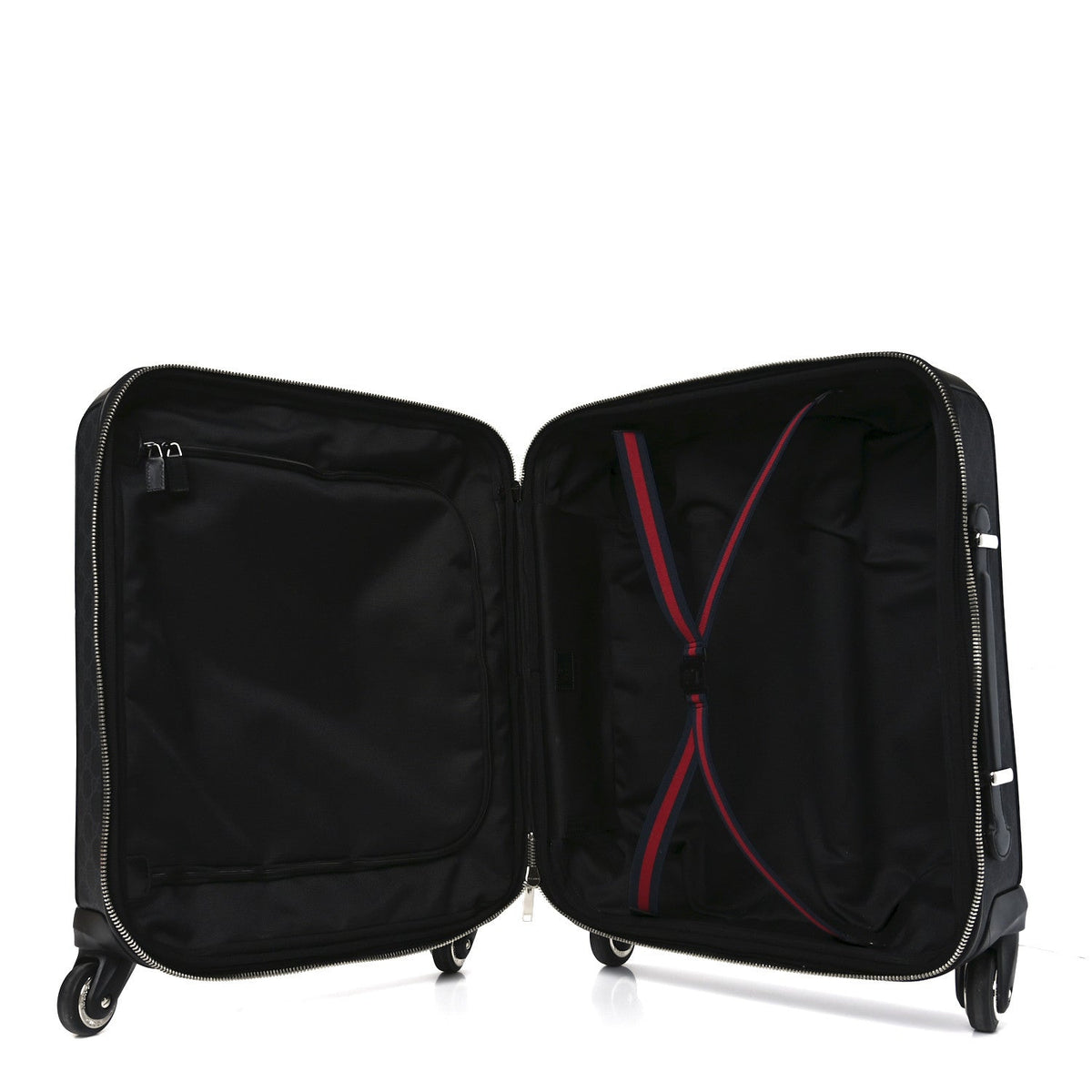 GG Supreme Monogram Calfskin Cabin Trolley Black