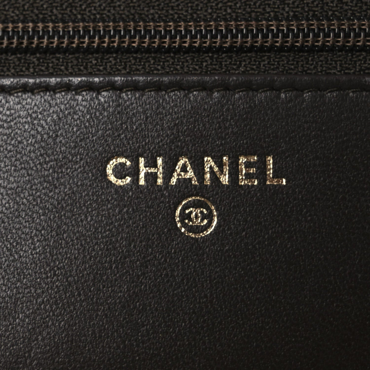 Lambskin Quilted Trendy CC Wallet On Chain WOC Dark Brown
