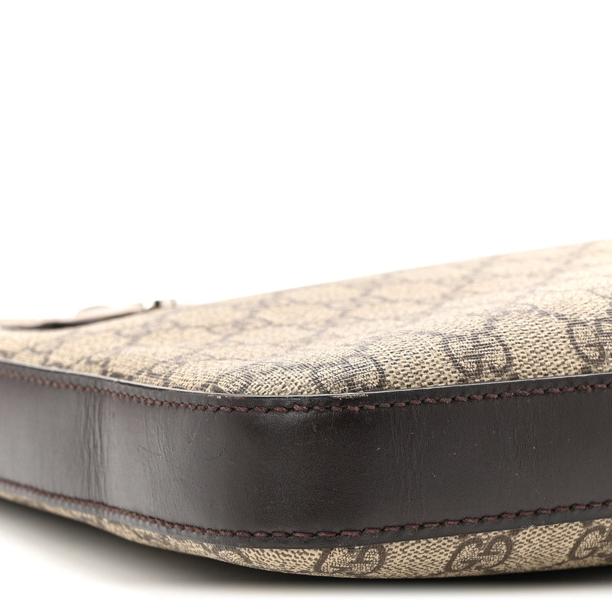 GG Supreme Monogram Medium Flat Messenger Bag Beige Brown