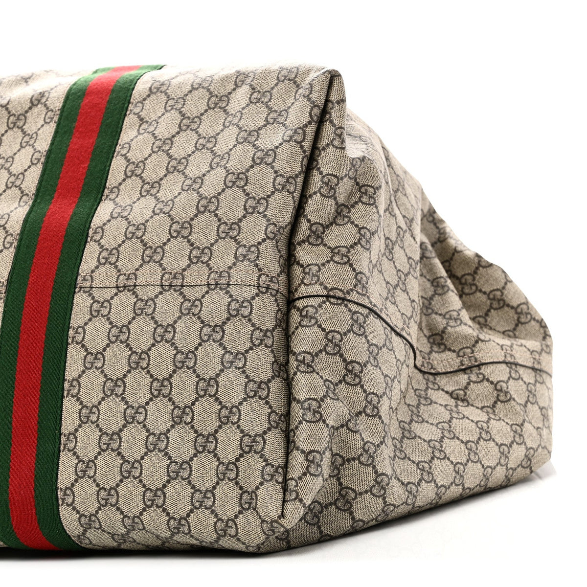 Tender GG Supreme Monogram Textured Dollar Calfskin Web Medium Jackie 1961 Crossbody Bag Beige Ebony New Acero