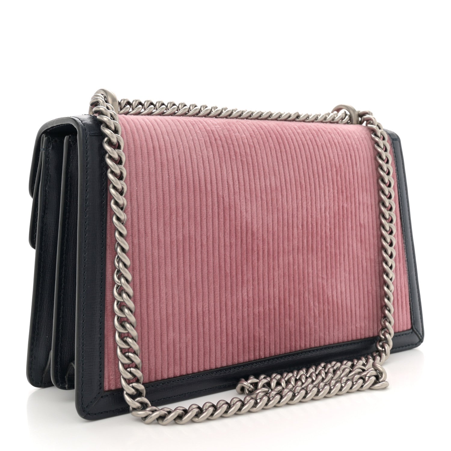 Lanzo Stretch Cord Azalea Calfskin Small Dionysus Shoulder Bag Pink Blue