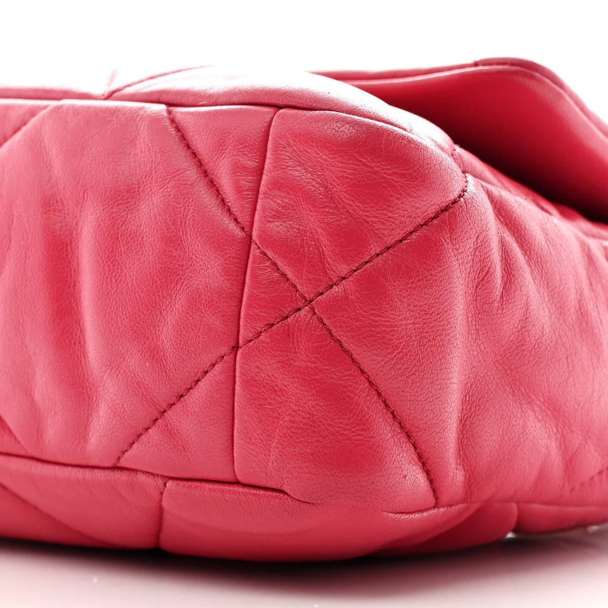 Lambskin Quilted Medium Chanel 19 Flap Dark Pink