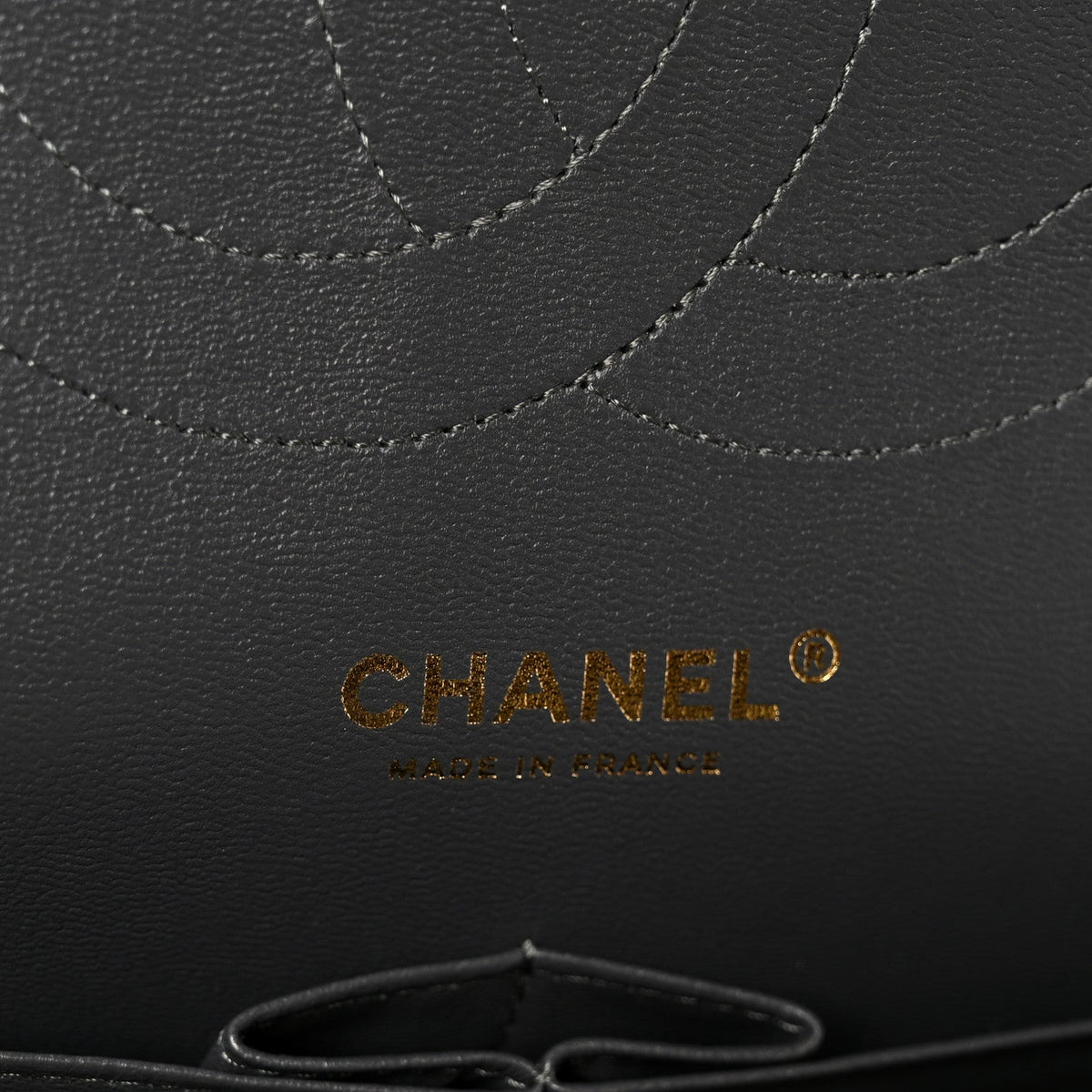 Caviar Quilted Jumbo Double Flap Dark Grey
