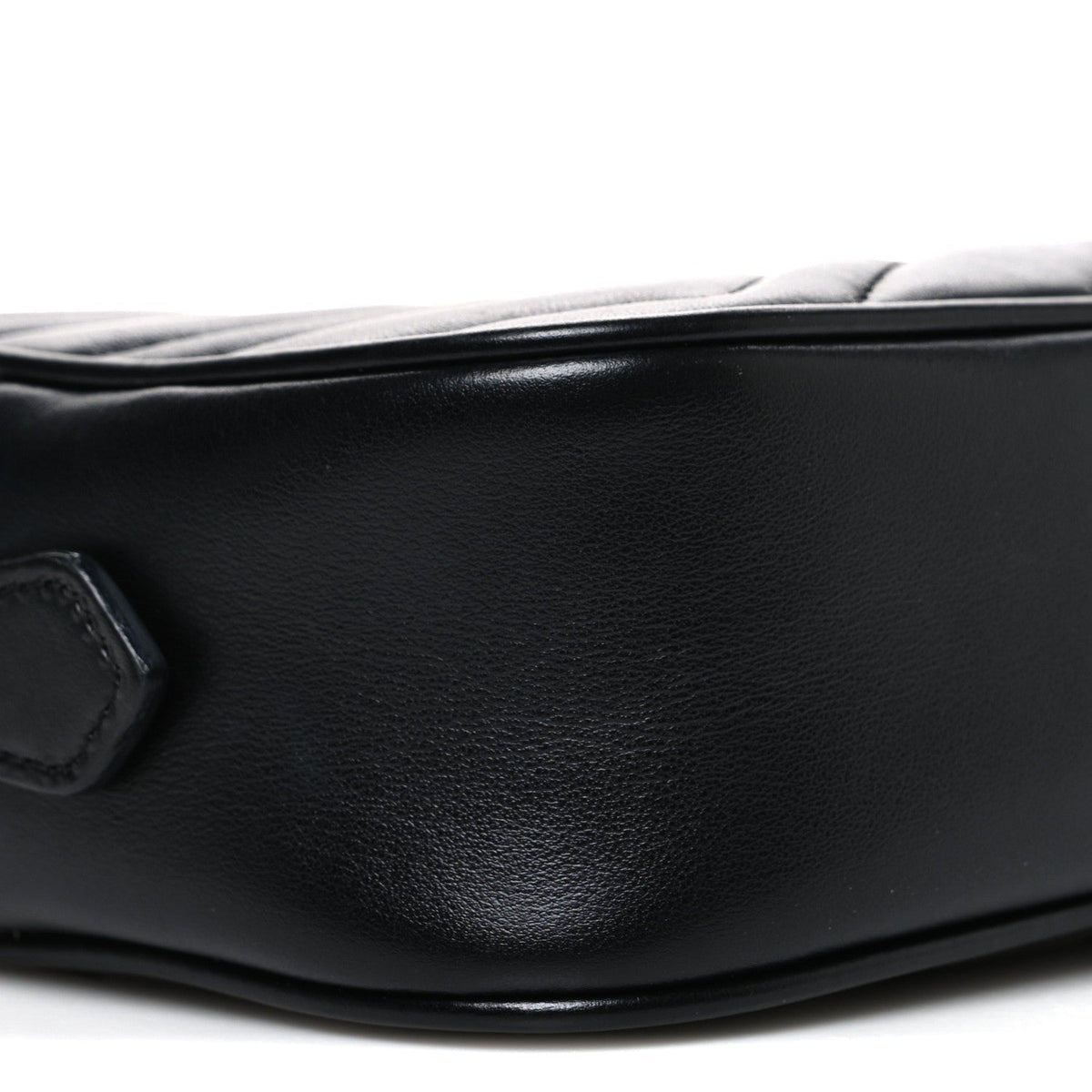 Calfskin Matelasse Mini GG Marmont Chain Shoulder Bag Black