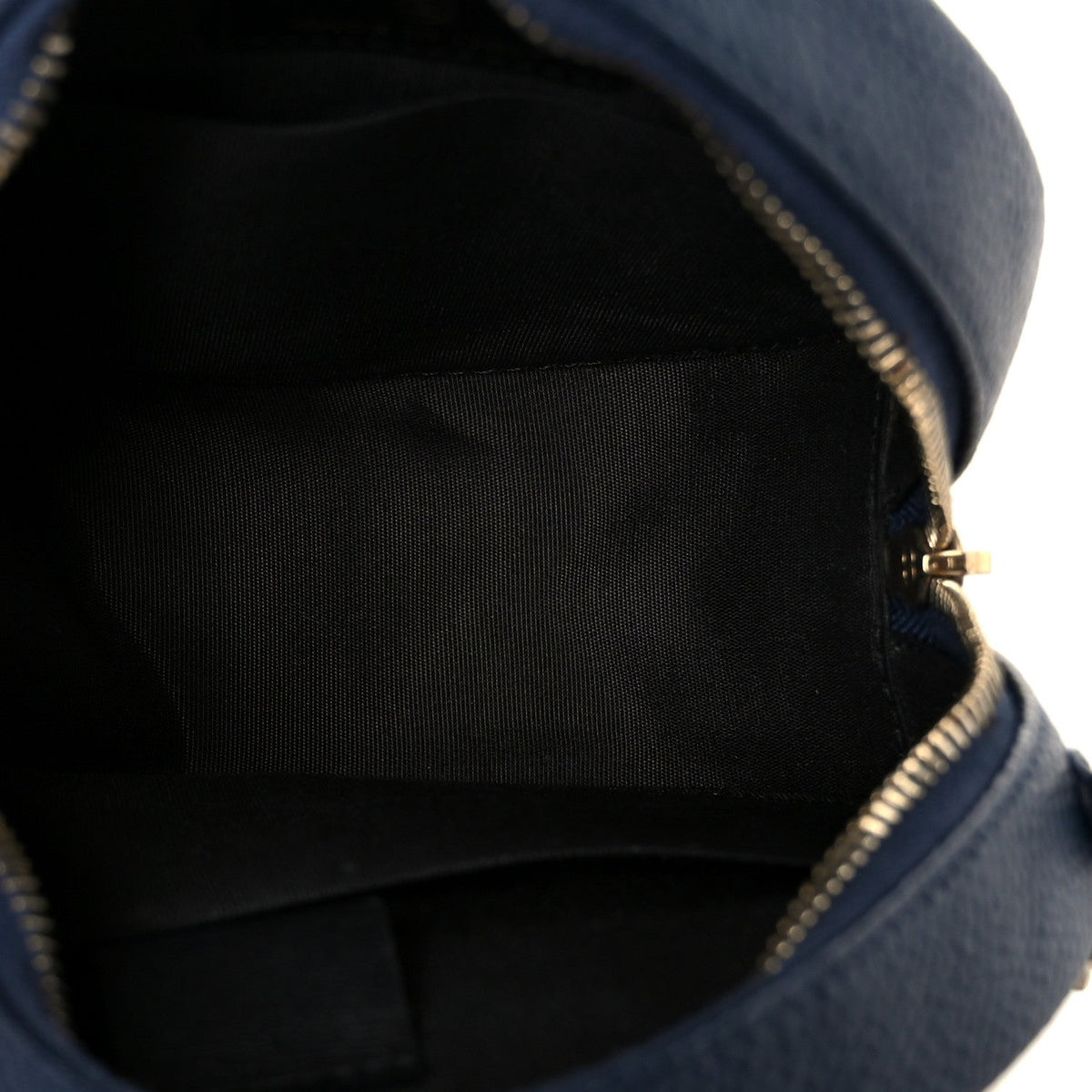 Caviar Quilted Round Filigree Crossbody Navy Black