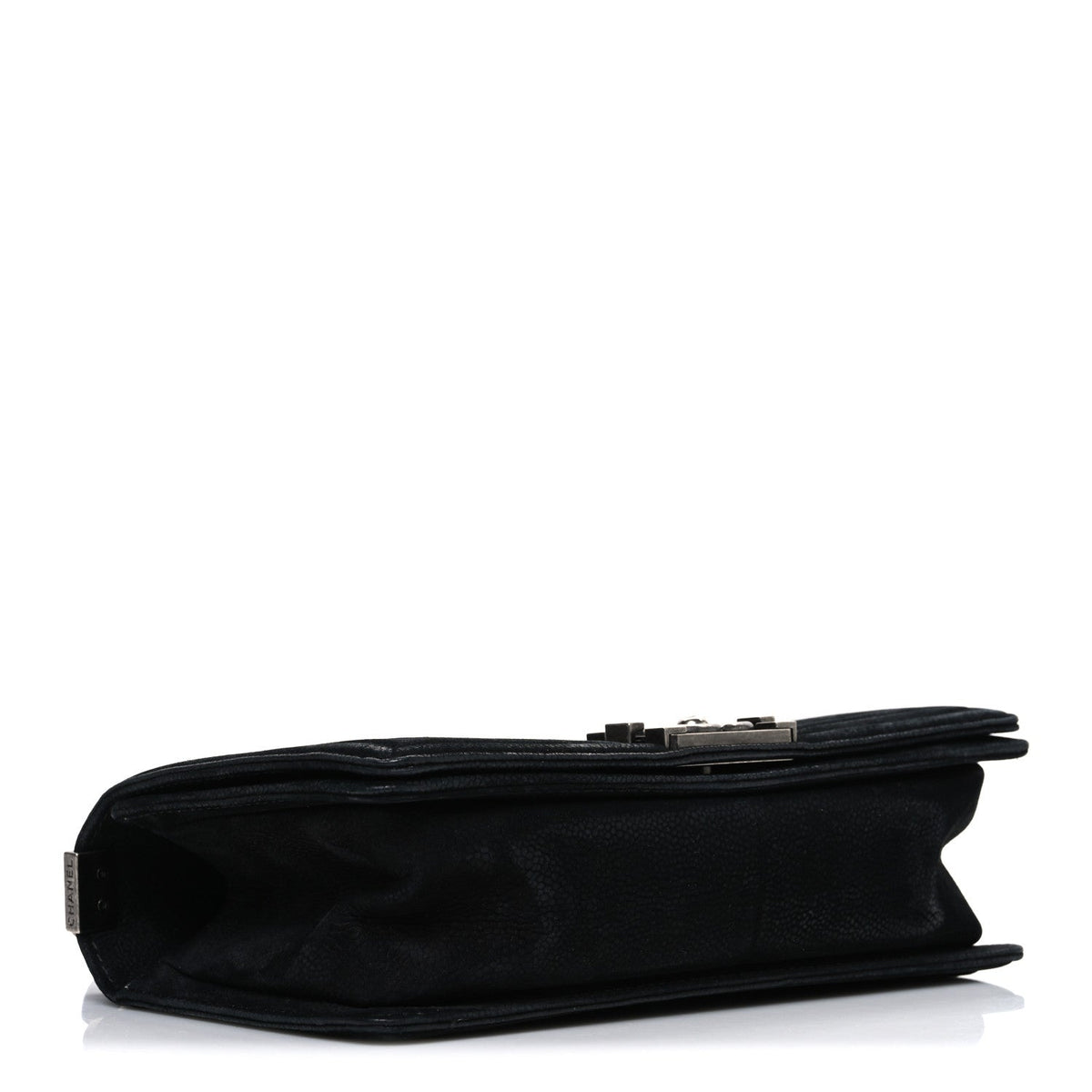 Bullskin Suede Caviar Quilted Medium Boy Flap Black