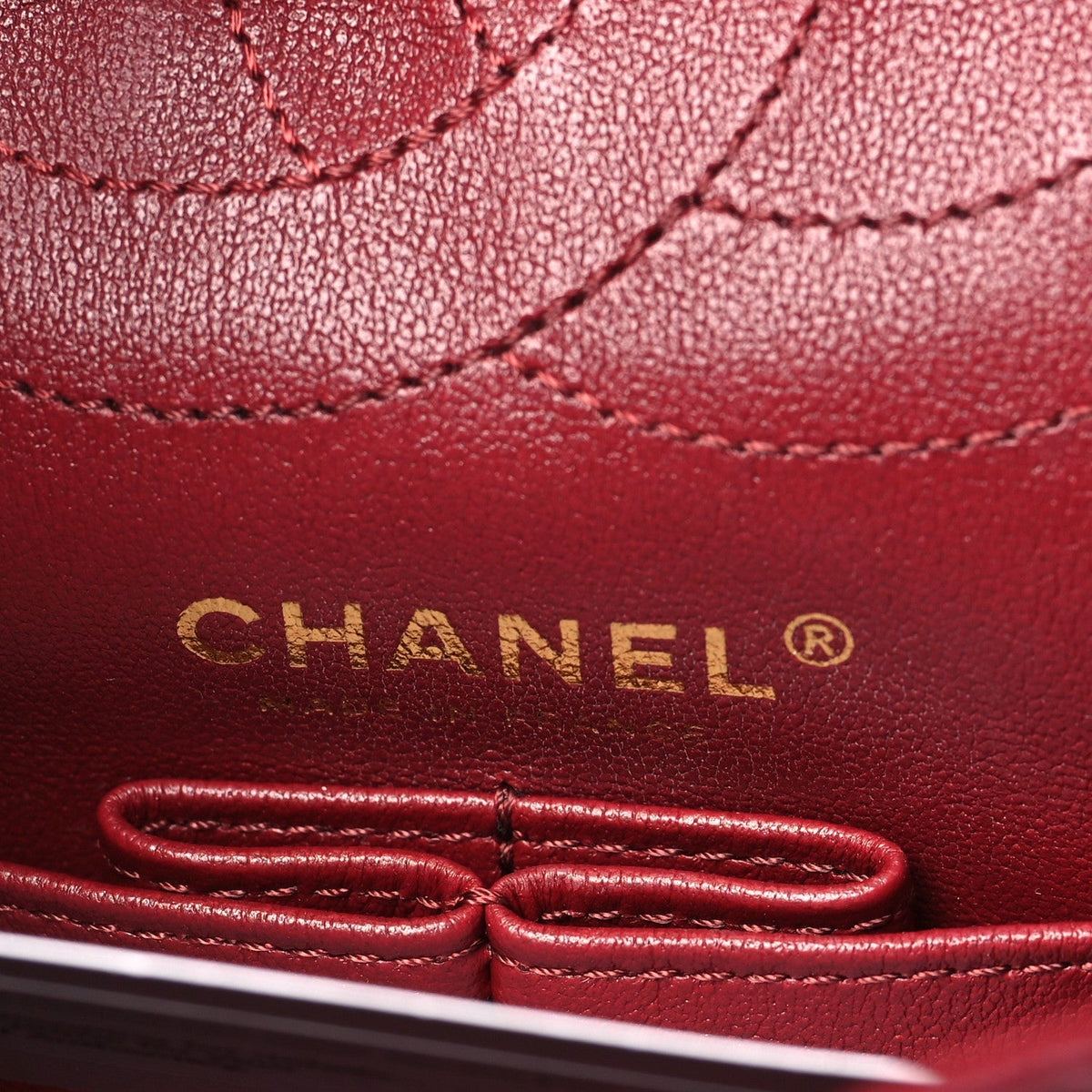 Lambskin Quilted Crush 2.55 Reissue 225 Flap Dark Burgundy