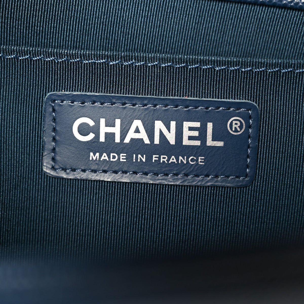 Caviar Quilted Medium Boy Flap Dark Navy Blue