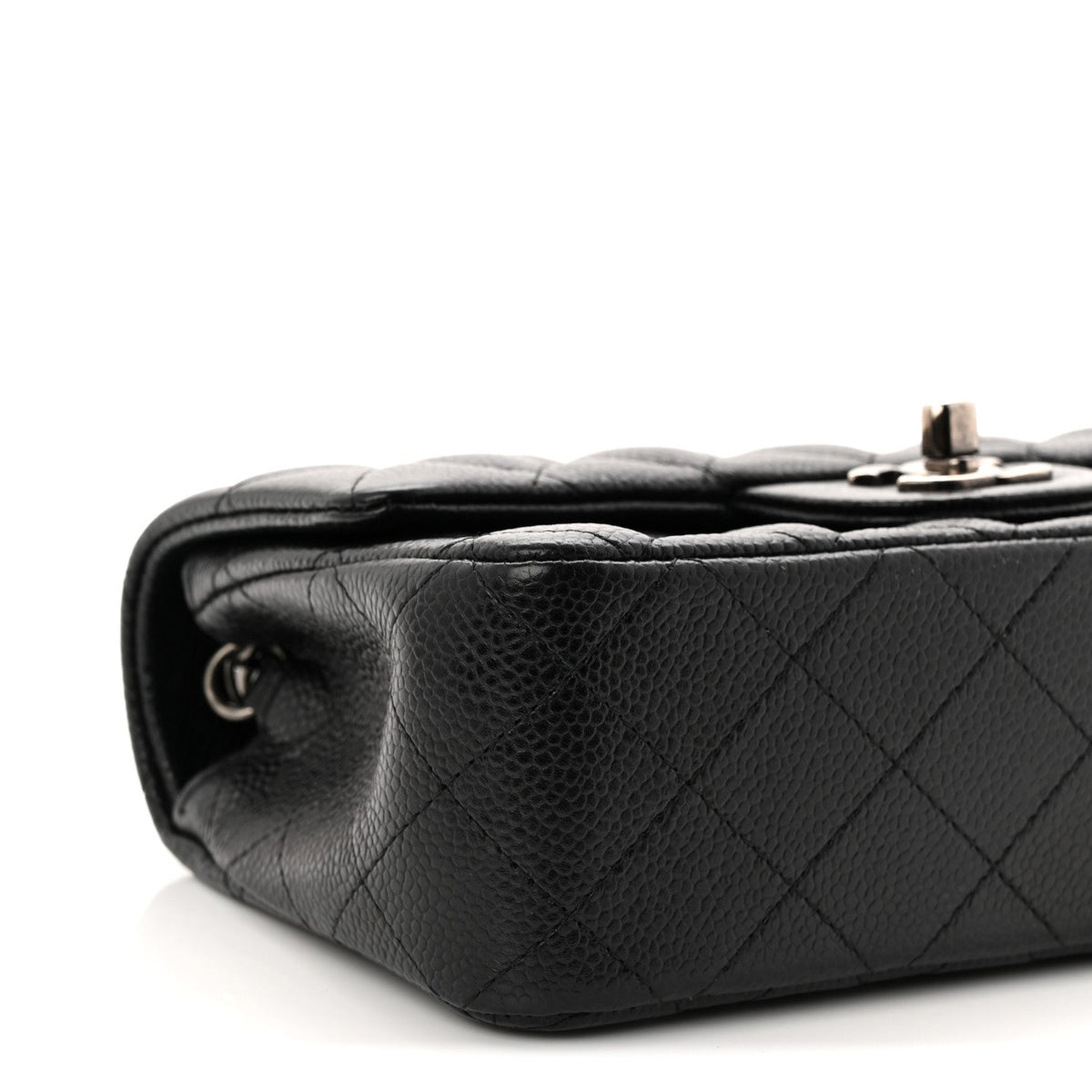 Caviar Quilted Mini Rectangular Flap Black