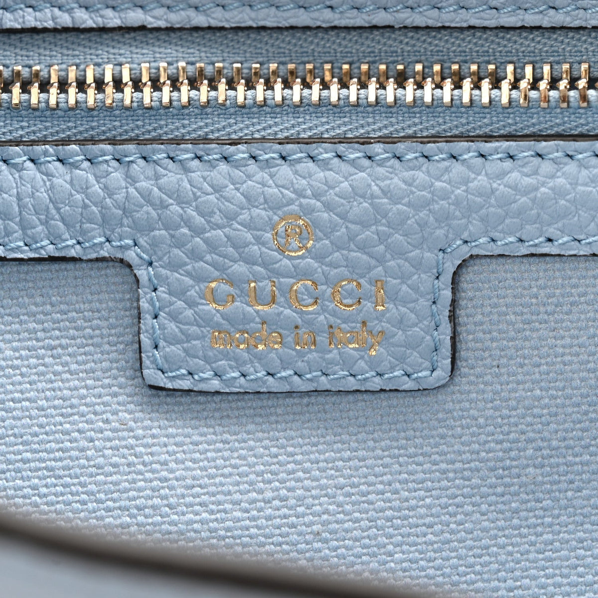 Grained Calfskin Web Medium Jackie 1961 Hobo Light Blue