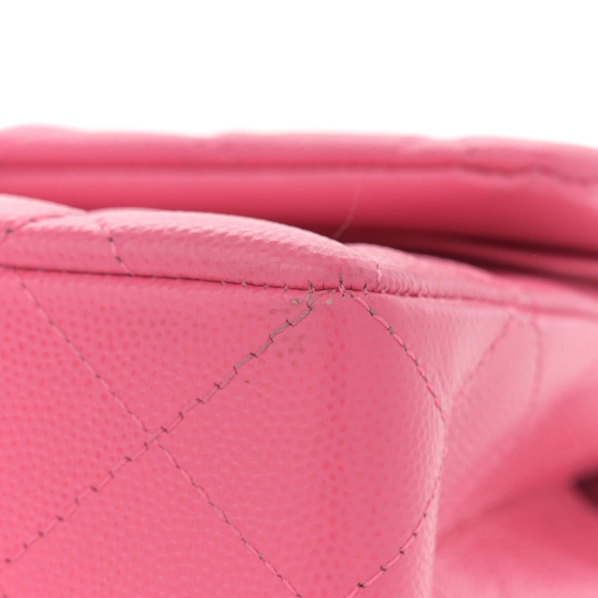 Caviar Quilted Small Double Flap Pink
