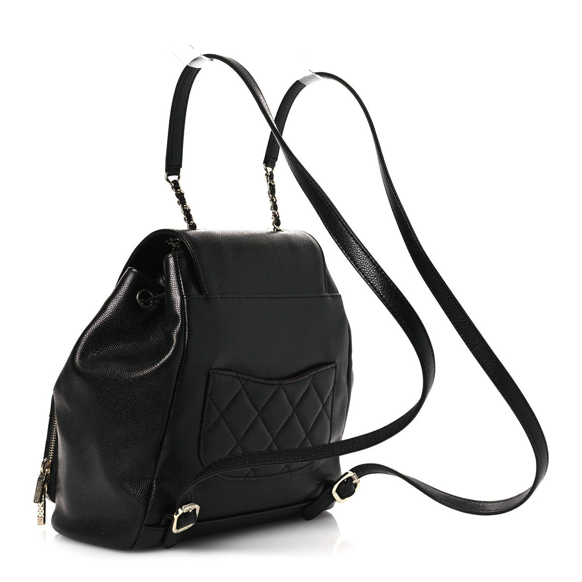 Caviar Quilted Business Affinity Backpack Black