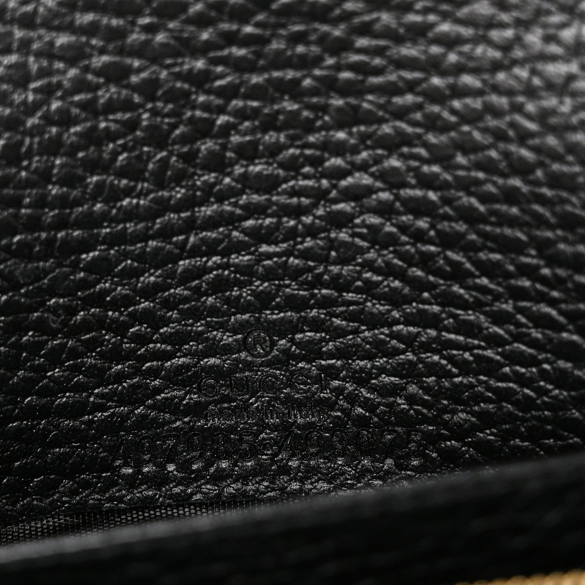Calfskin Mini GG Marmont Chain Wallet Black