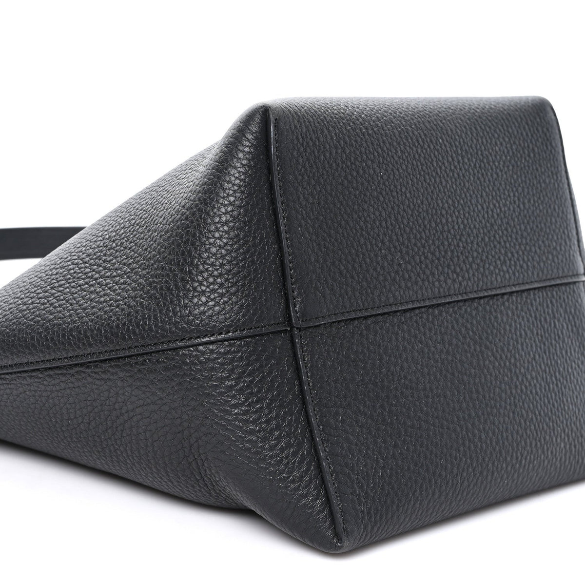 Grained Calfskin Medium N/S Park Tote Black
