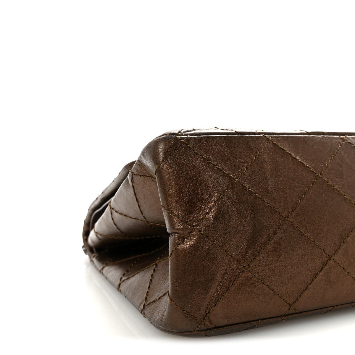 Metallic Aged Calfskin Quilted 2.55 Reissue 227 Flap Bronze