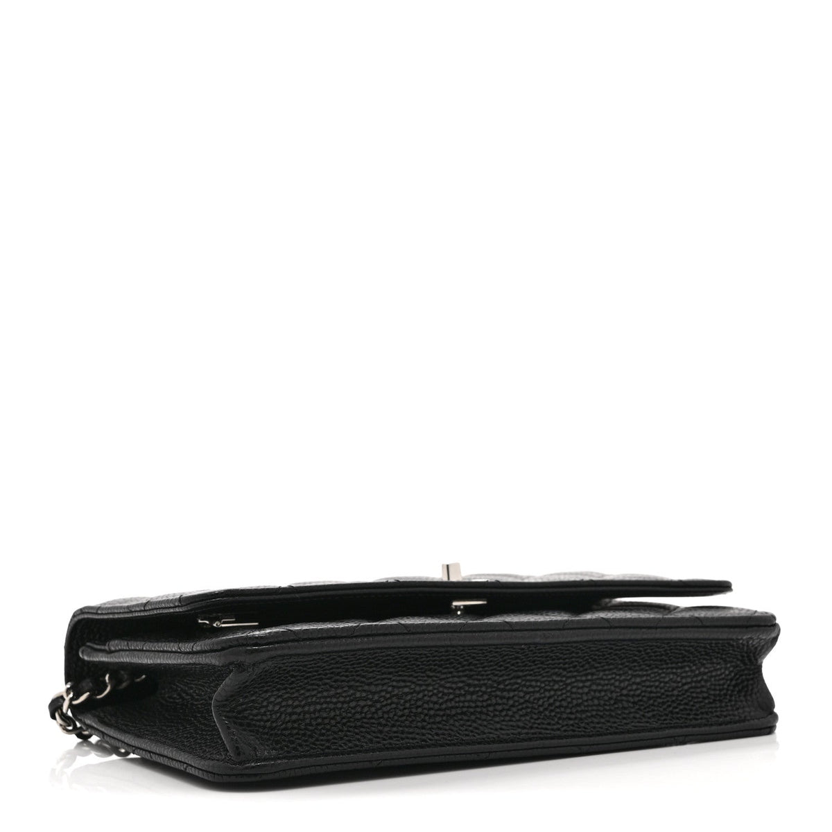 Caviar Quilted CC Turnlock Wallet On Chain WOC Black