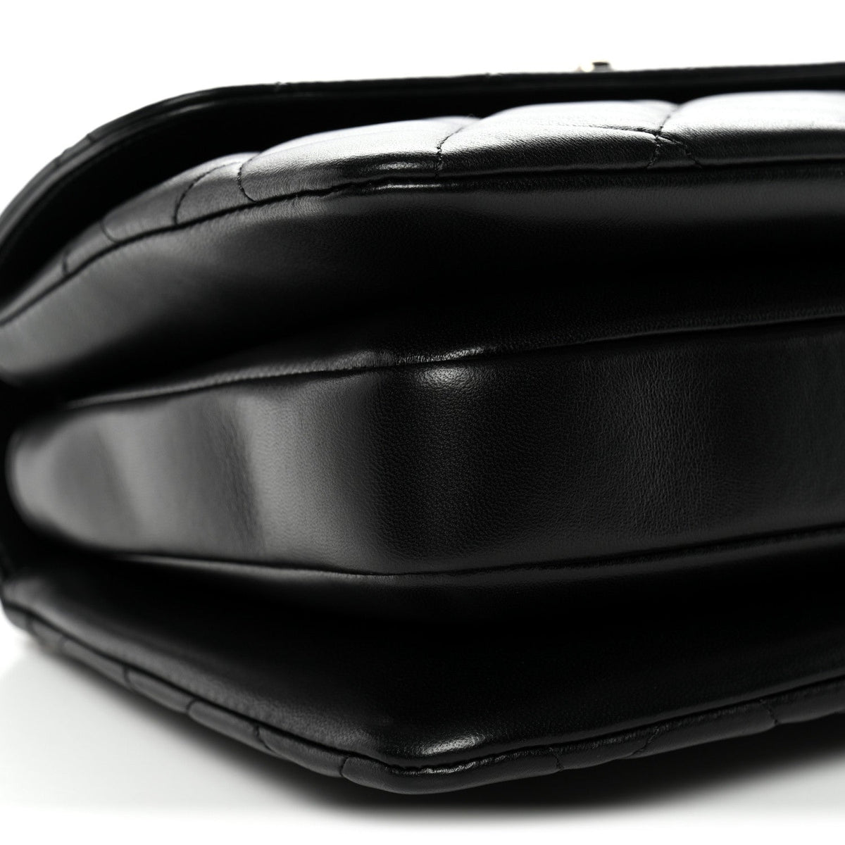 Lambskin Quilted Small Trendy CC Dual Handle Flap Bag Black