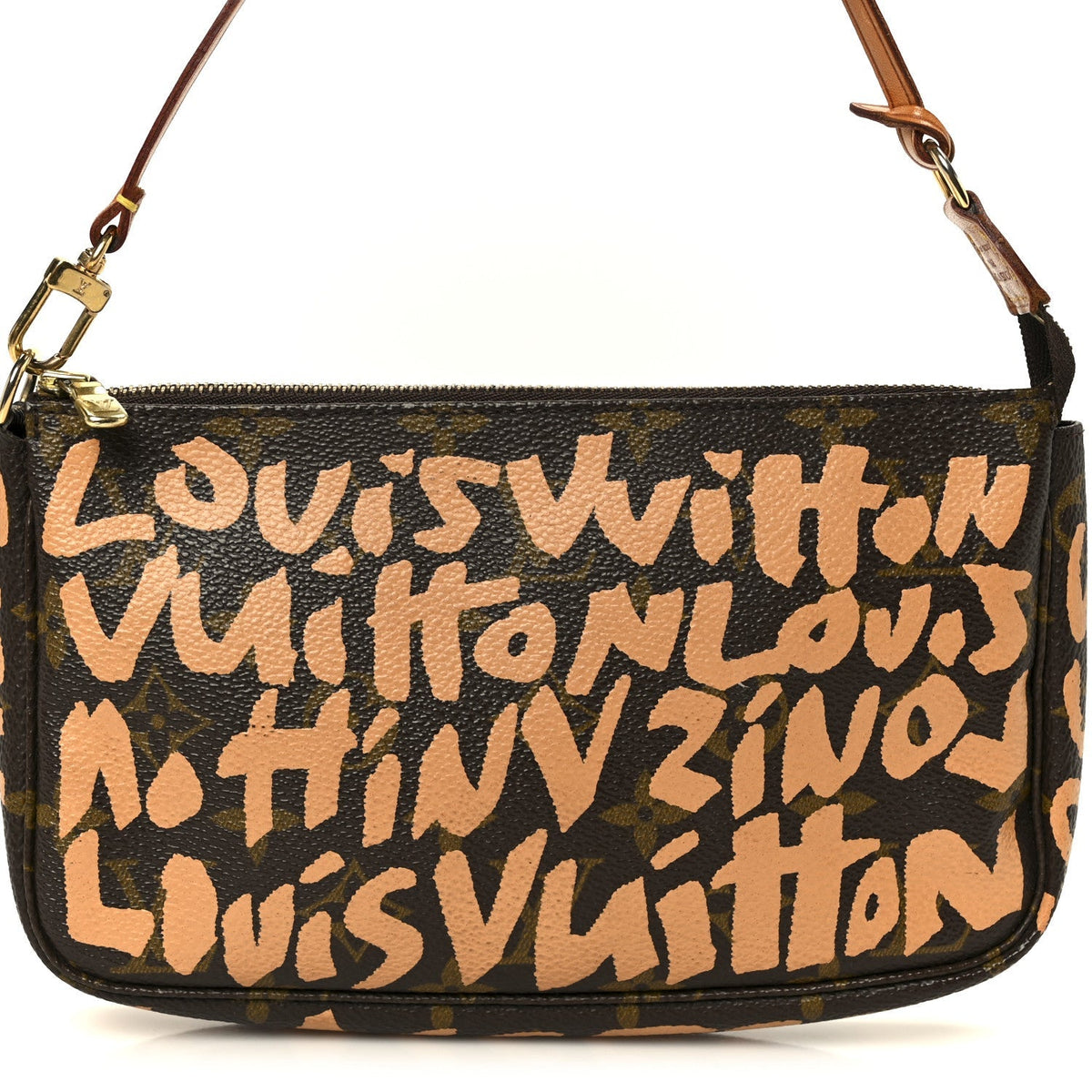 Monogram Graffiti Pochette Accessories Peach