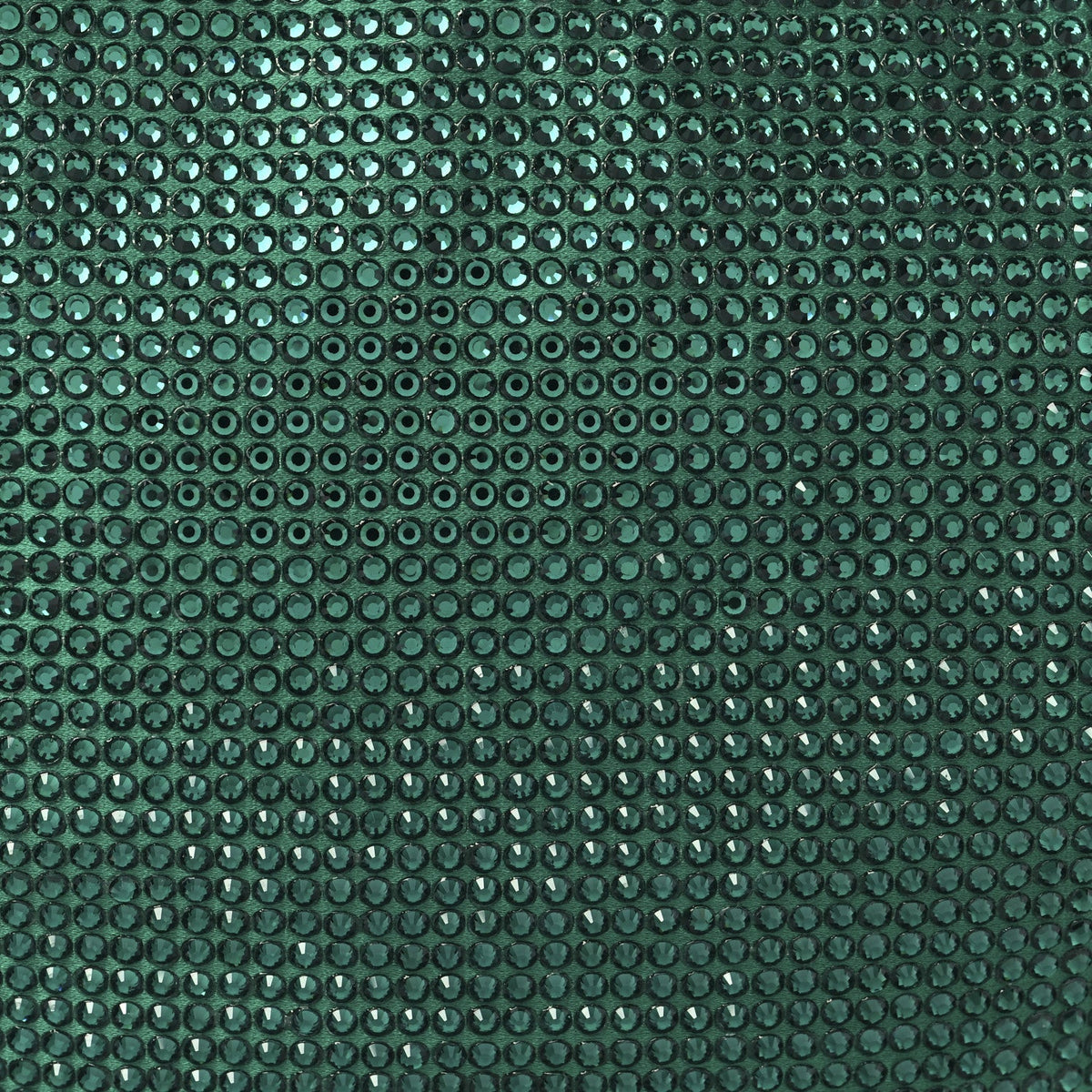 Crystal Embellished Satin Mini Hotfix Jodie Emerald