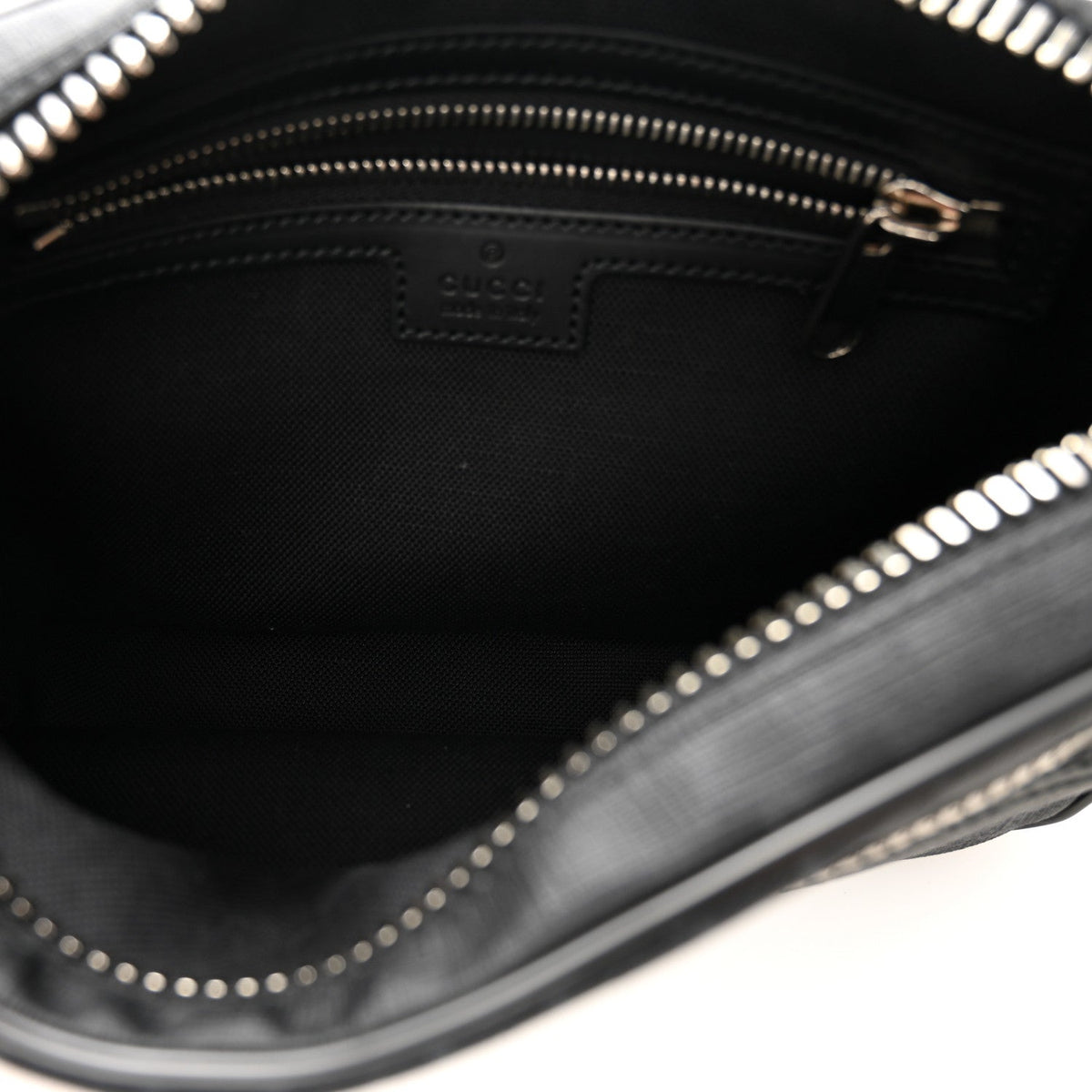 Soft GG Supreme Monogram Web Belt Bag Black Grey