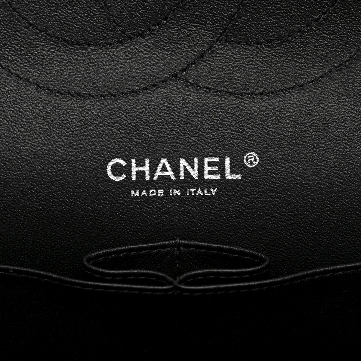 Patent Quilted Jumbo Double Flap Black