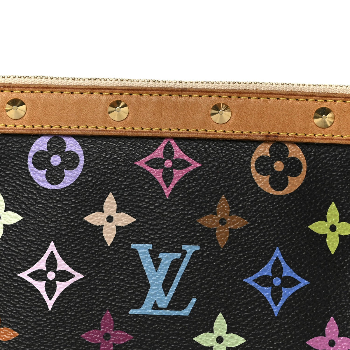 Monogram Multicolor Pochette Accessories Black