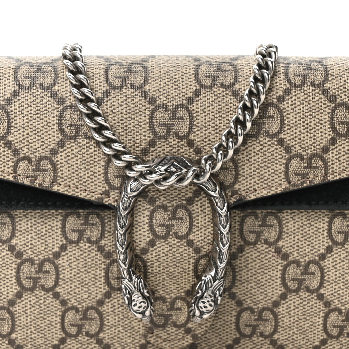 GG Supreme Monogram Super Mini Dionysus Shoulder Bag Black