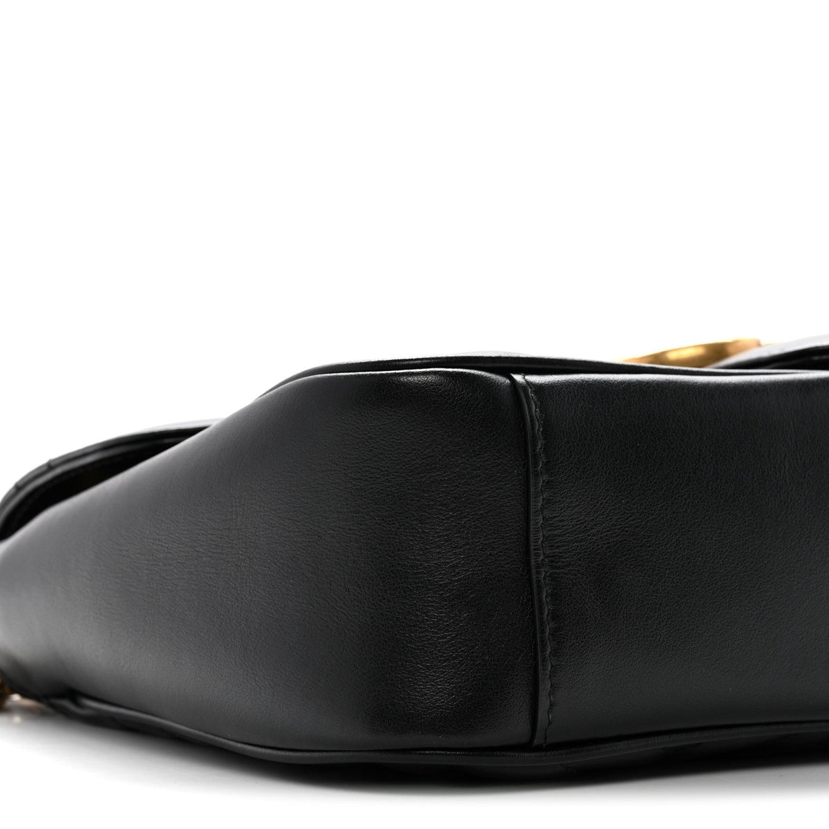 Calfskin Matelasse Small GG Marmont Shoulder Bag Black