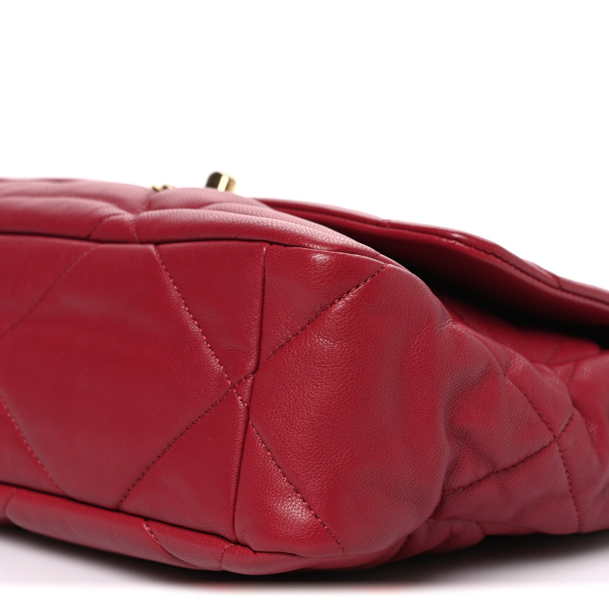 Lambskin Quilted Large Chanel 19 Flap Red