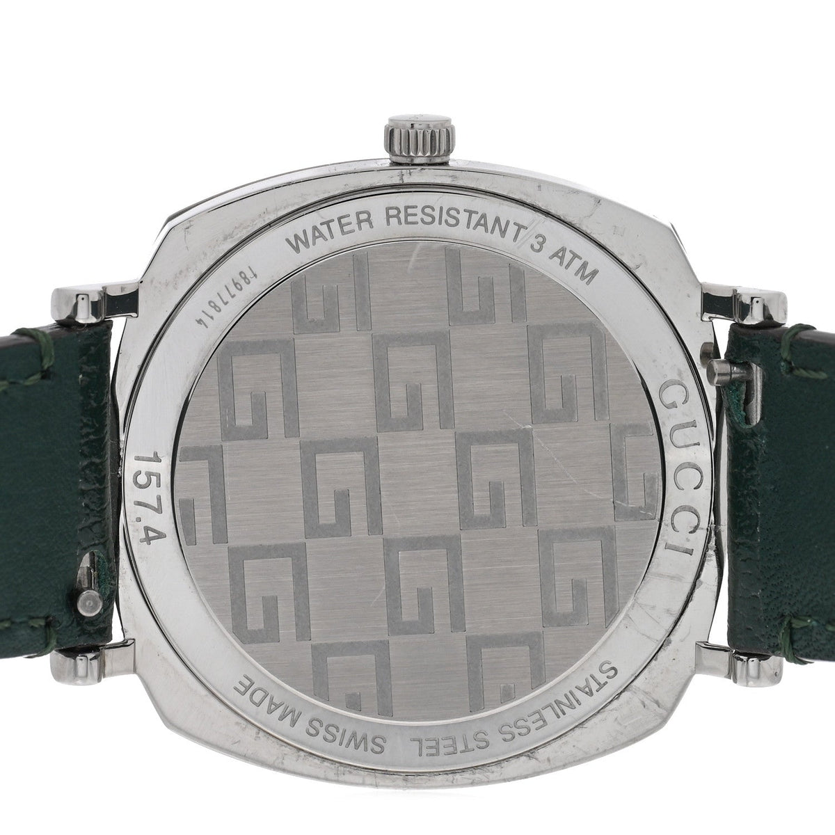 Stainless Steel Calfskin 35mm Grip Quartz Watch Green
