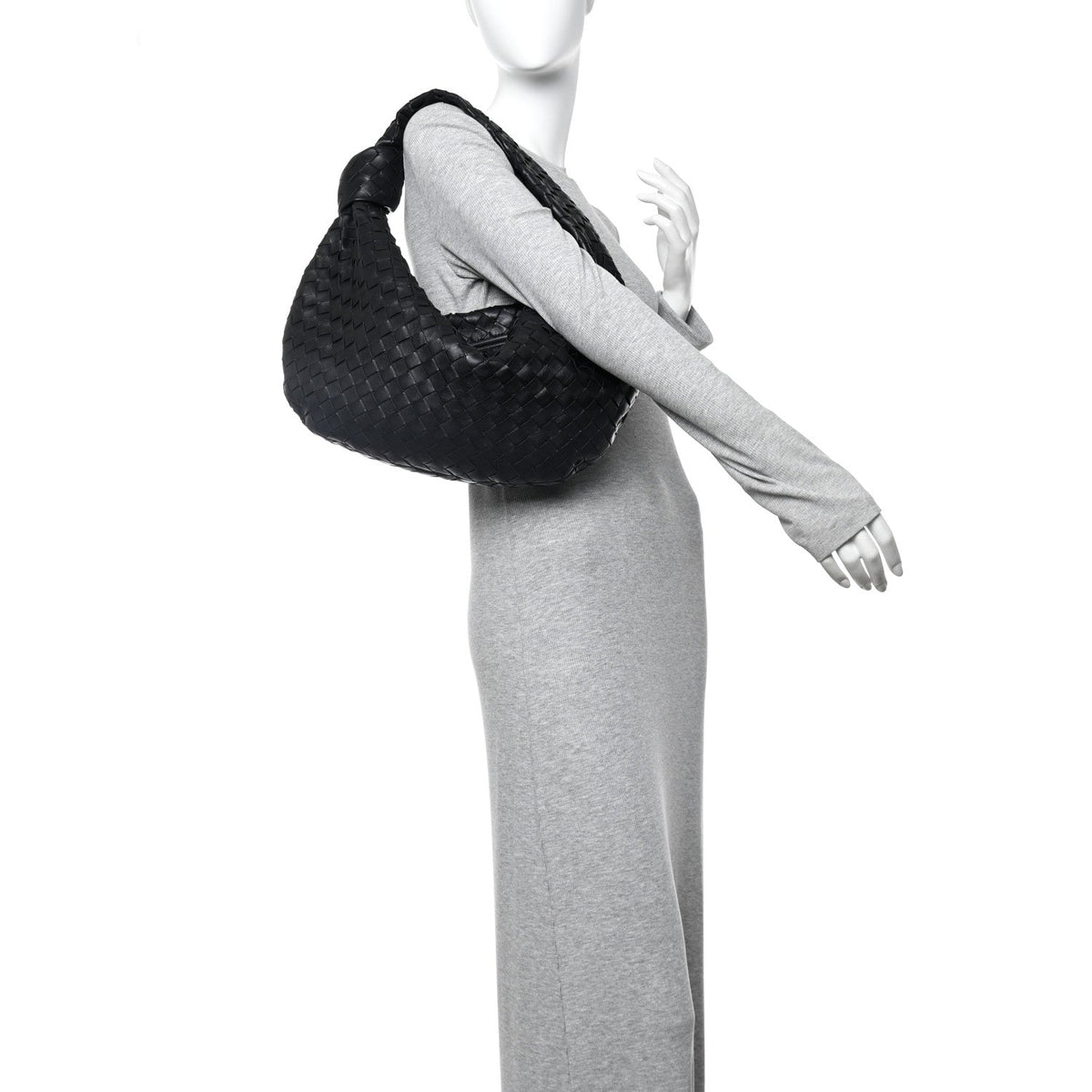 Nappa Intrecciato Small Jodie Hobo Black